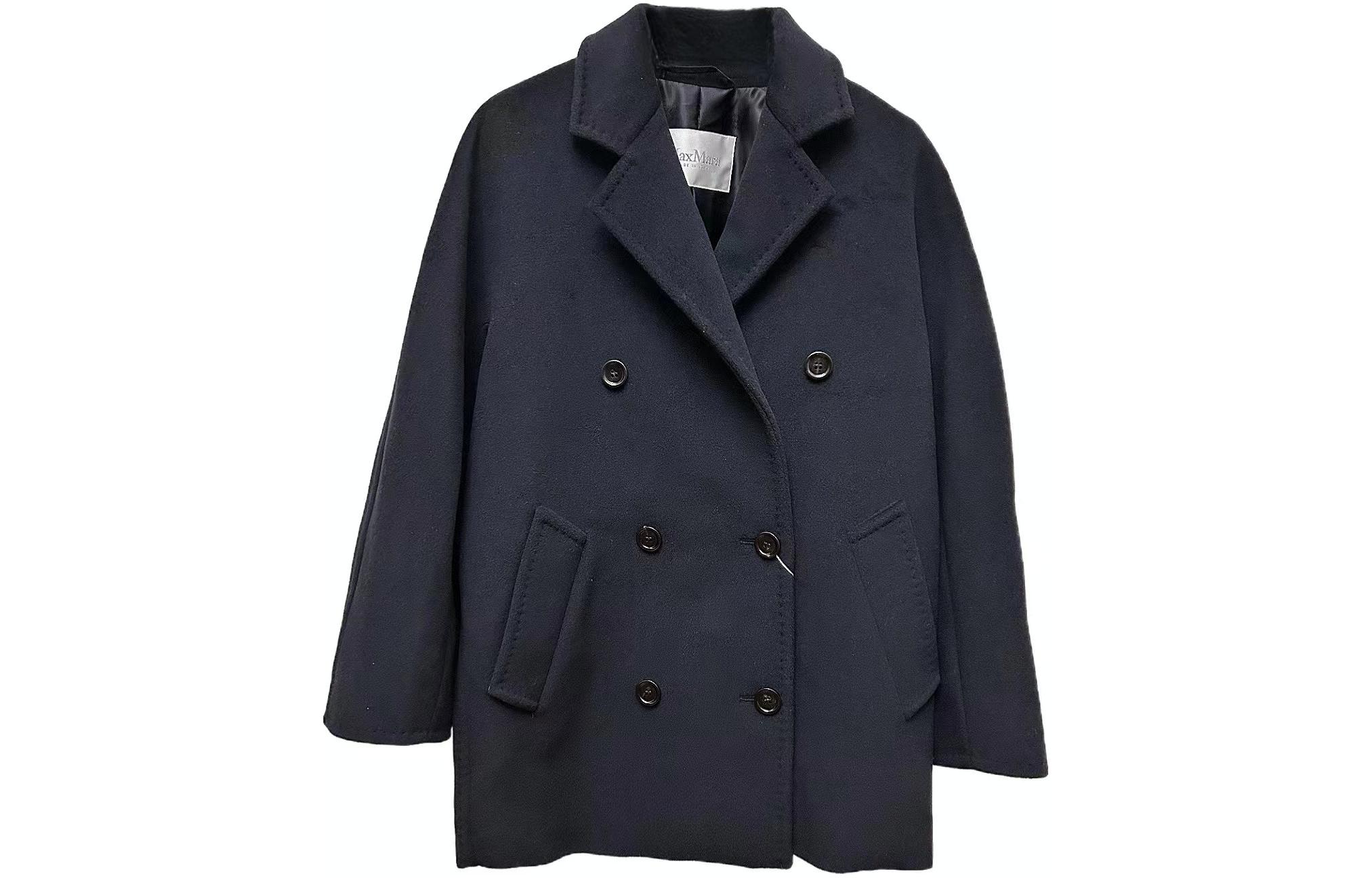 (Women) 'S Max Mara MaxMara Rebus Collection  Solid Double-Breasted Long Sleeve Coat 1086023906027-REBUS 圖 2