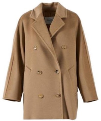 (W) ''S Max Mara Rebus 女士短款驼色双排扣大衣 - 纯色设计 1086023906001-REBUS Order (W) ''S Max Mara Rebus 女士短款驼色双排扣大衣 - 纯色设计 1086023906001-REBUS
