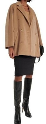 (W) ''S Max Mara Rebus 女士短款驼色双排扣大衣 - 纯色设计 1086023906001-REBUS Purchase (W) ''S Max Mara Rebus 女士短款驼色双排扣大衣 - 纯色设计 1086023906001-REBUS