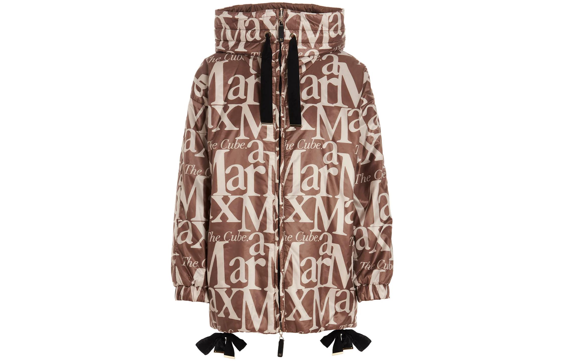 (Women) 'S Max Mara MaxMara Reversible Letter Print Zip-Up Jacket for Women - Camel Color. 94860724600-003 圖 2