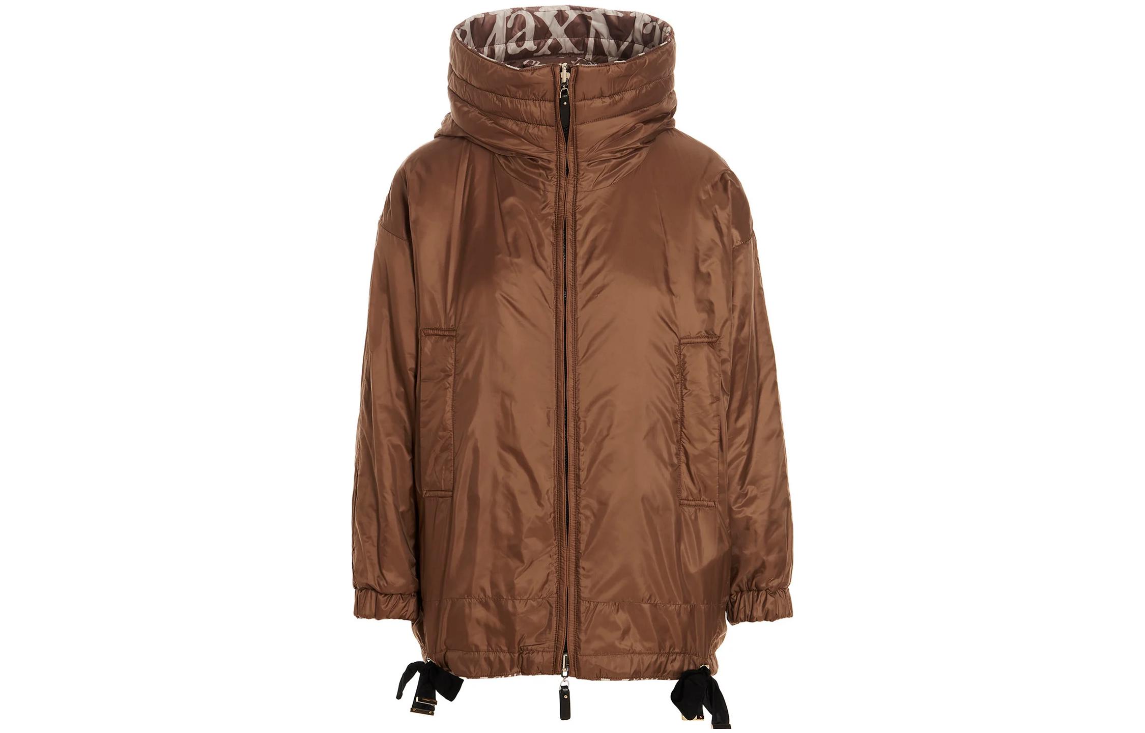 (Women) 'S Max Mara MaxMara Reversible Letter Print Zip-Up Jacket for Women - Camel Color. 94860724600-003 圖 3