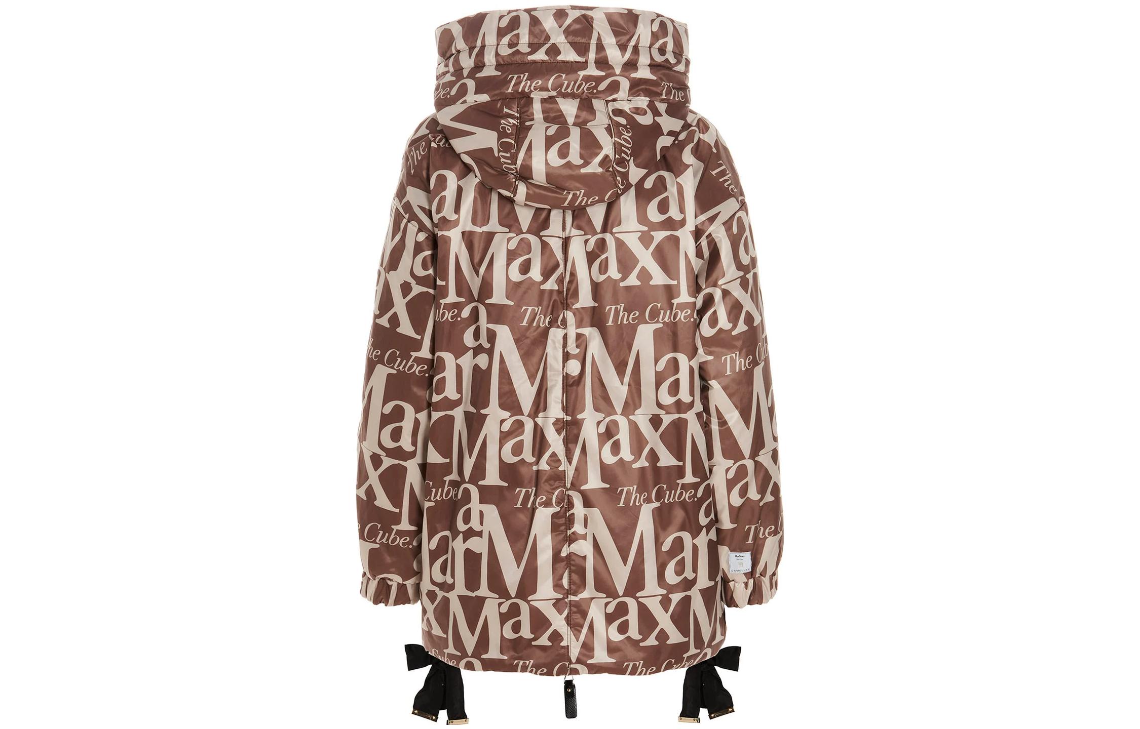 (Women) 'S Max Mara MaxMara Reversible Letter Print Zip-Up Jacket for Women - Camel Color. 94860724600-003 圖 4