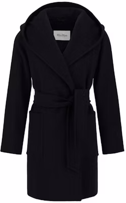 (W) Max Mara RIALTO Abrigo de Lana con Capucha y Cinturón Negro 1016091306002-3RIALTO Buy (W) Max Mara RIALTO Abrigo de Lana con Capucha y Cinturón Negro 1016091306002-3RIALTO