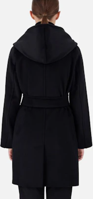 (W) Max Mara RIALTO Abrigo de Lana con Capucha y Cinturón Negro 1016091306002-3RIALTO Shop (W) Max Mara RIALTO Abrigo de Lana con Capucha y Cinturón Negro 1016091306002-3RIALTO
