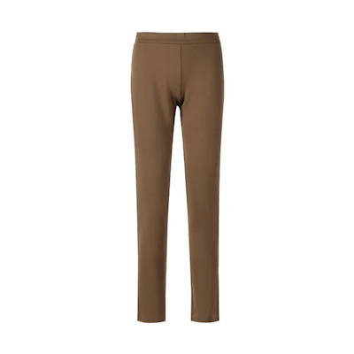 (Women) 'S Max Mara MaxMara ROSANO Stretch Slim-Fit Casual Pants in Dark Camel Color 1786021306002-ROSANO