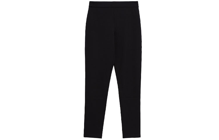 Order (W) ''S Max Mara MaxMara Rosano Series Legging Kulit Hitam Langsing 1786021306003-ROSANO