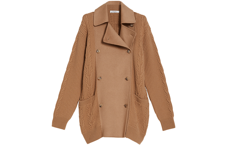 Order (W) ''S Max Mara マックスマーラ ルメナ ダブルブレスト ウールニットジャケット レディース - ブラウン 1316011306002-RUMENA