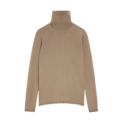 (Women) 'S Max Mara MaxMara Saluto Camel Turtleneck Wool Sweater - Comfortable Knitwear 1366182306004-saluto