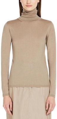 (Women) 'S Max Mara MaxMara Saluto Camel Turtleneck Wool Sweater - Comfortable Knitwear 1366182306004-saluto Shop (Women) 'S Max Mara MaxMara Saluto Camel Turtleneck Wool Sweater - Comfortable Knitwear 1366182306004-saluto