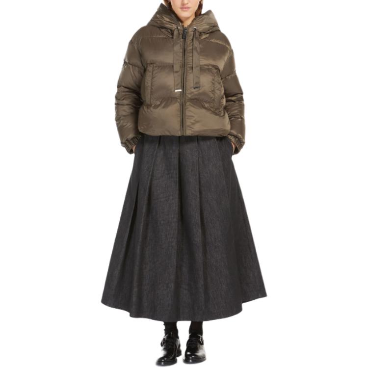 Lookbook (W) ''S Max Mara MaxMara Seie 深綠色連帽寬鬆版拉鍊外套 女款 9486104506077-SEIE