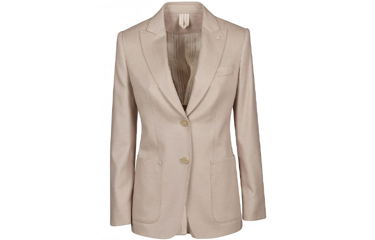 (Women) 'S Max Mara MaxMara Single-Breasted Blazer Pink Long Sleeve Jacket. 10411501600-002