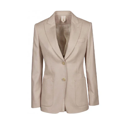 (Women) 'S Max Mara MaxMara Single-Breasted Blazer Pink Long Sleeve Jacket. 10411501600-002