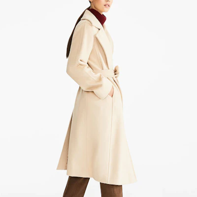 (W) Abrigo Blanco ''S Max Mara MaxMara Soldato con Cinturón y Diseño de Solapa. 1016201306001 - SOLDATO Purchase (W) Abrigo Blanco ''S Max Mara MaxMara Soldato con Cinturón y Diseño de Solapa. 1016201306001 - SOLDATO