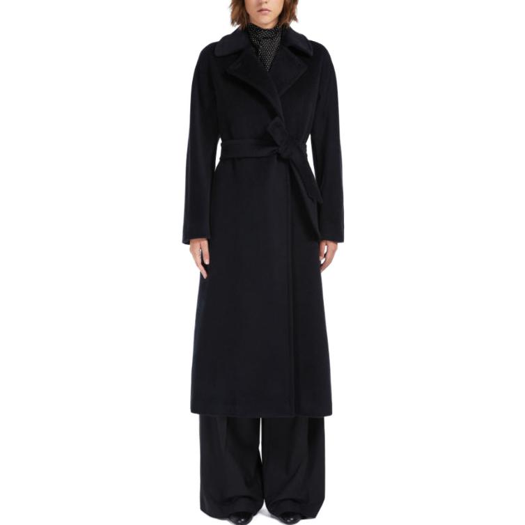 (Women) 'S Max Mara MaxMara Solid Color Belted Mid-Length Casual Coat 6016083306 圖 7