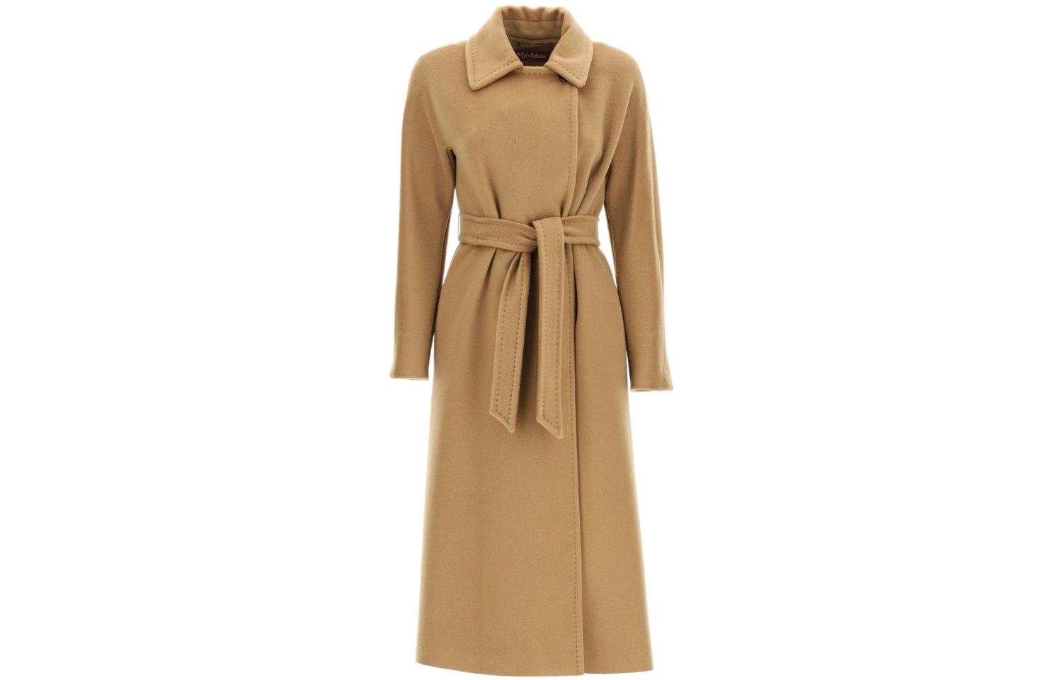 (Women) 'S Max Mara MaxMara Solid Color Belted Mid-Length Casual Coat 6016083306 圖 10