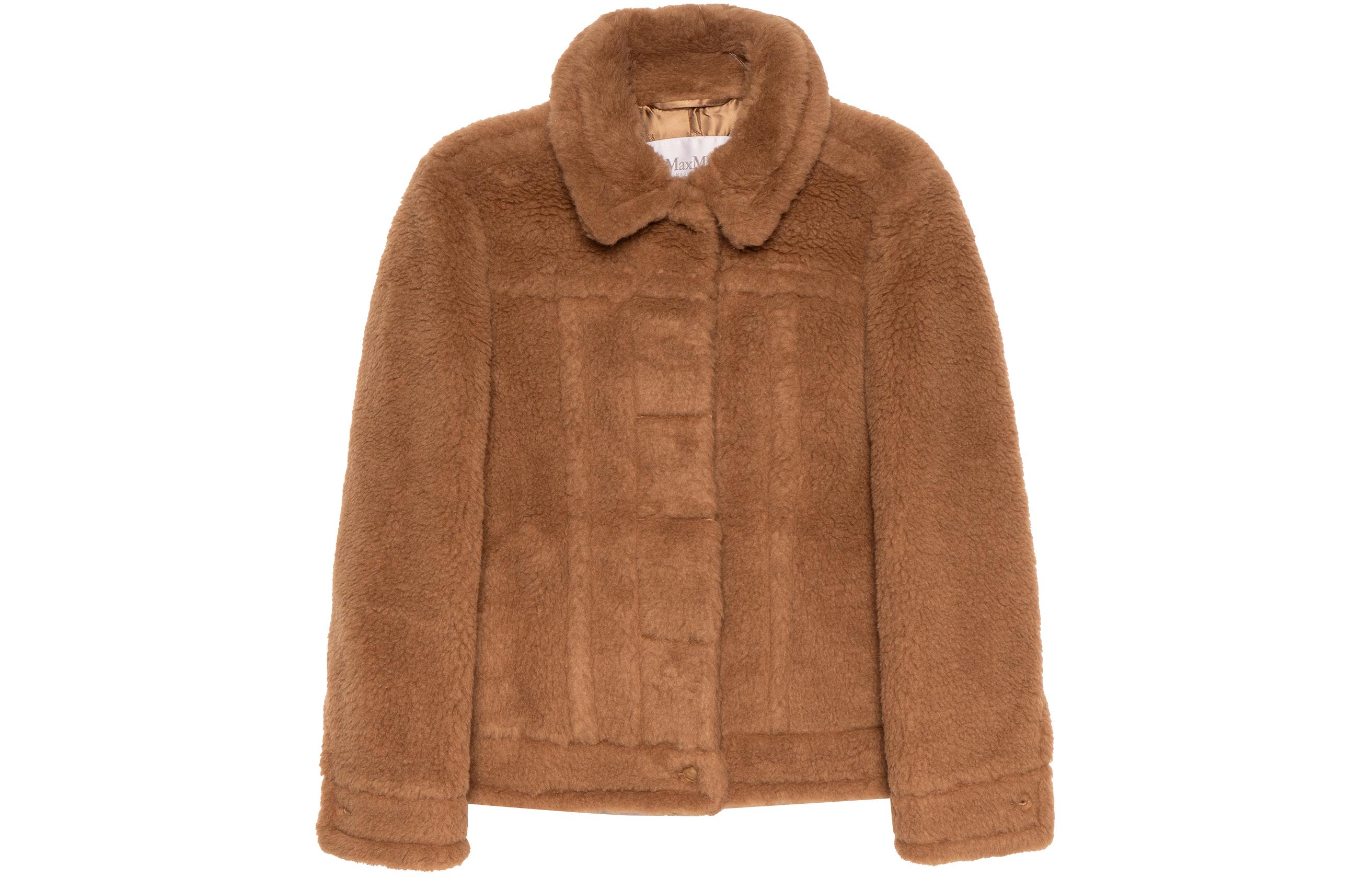 (Women) 'S Max Mara MaxMara Solid Color Casual Long Sleeve Jacket - Camel 1086043906