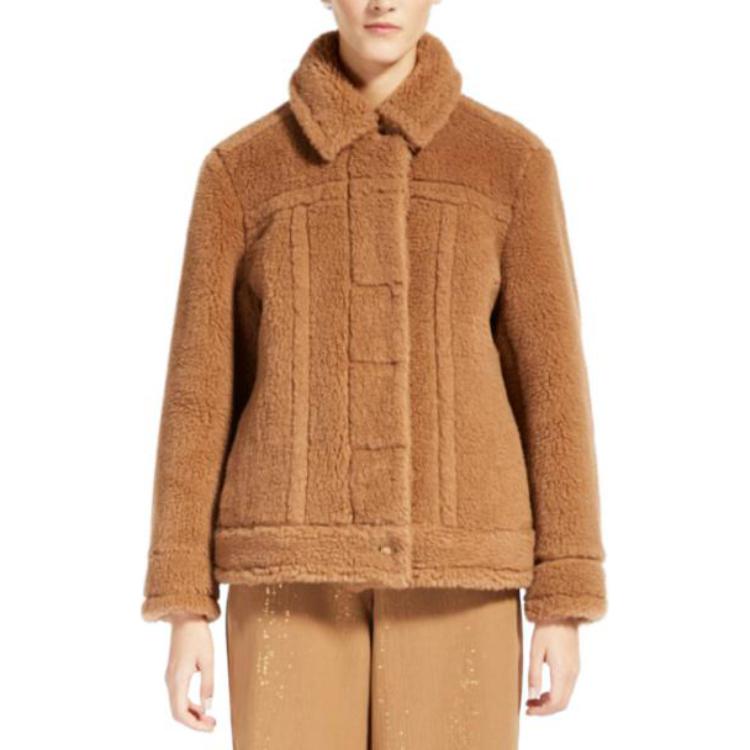 Purchase (W) ''S マックスマーラ 長袖カジュアルジャケット 無地 - キャメル 1086043906