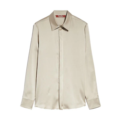 (Women) 'S Max Mara MaxMara Solid Color Long Sleeve Casual Shirt with Turn-Down Collar 6116043306