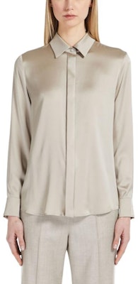 (Women) 'S Max Mara MaxMara Solid Color Long Sleeve Casual Shirt with Turn-Down Collar 6116043306 Lookbook (Women) 'S Max Mara MaxMara Solid Color Long Sleeve Casual Shirt with Turn-Down Collar 6116043306