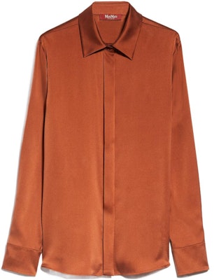 (Women) 'S Max Mara MaxMara Solid Color Long Sleeve Casual Shirt with Turn-Down Collar 6116043306 Details for (Women) 'S Max Mara MaxMara Solid Color Long Sleeve Casual Shirt with Turn-Down Collar 6116043306