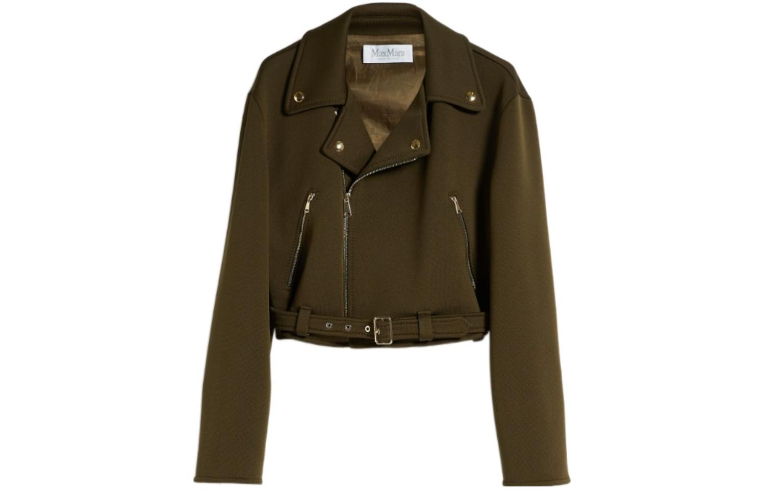 (Women) 'S Max Mara MaxMara Spezie  Brown Long Sleeve Jersey Jacket with Collar. 1916053906006-SPEZIE 圖 2