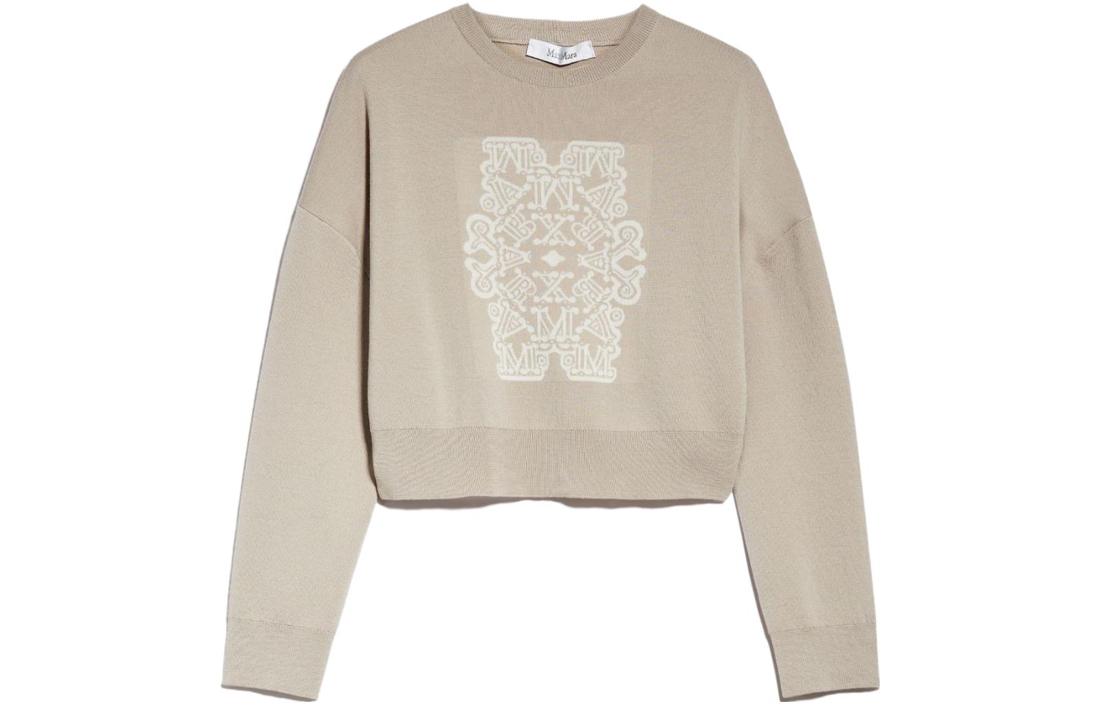 (Women) 'S Max Mara MaxMara SS23  Beige Long-Sleeve Crewneck Short Knit Sweater. 1366123906014-SIR 圖 2