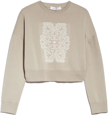 (W) ''S Max Mara MaxMara SS23 米色长袖圆领短款针织毛衣 1366123906014-SIR Order (W) ''S Max Mara MaxMara SS23 米色长袖圆领短款针织毛衣 1366123906014-SIR