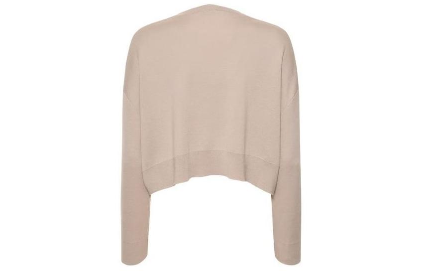 (Women) 'S Max Mara MaxMara SS23  Beige Long-Sleeve Crewneck Short Knit Sweater. 1366123906014-SIR 圖 3