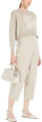 (W) ''S Max Mara MaxMara SS23 米色长袖圆领短款针织毛衣 1366123906014-SIR Purchase (W) ''S Max Mara MaxMara SS23 米色长袖圆领短款针织毛衣 1366123906014-SIR