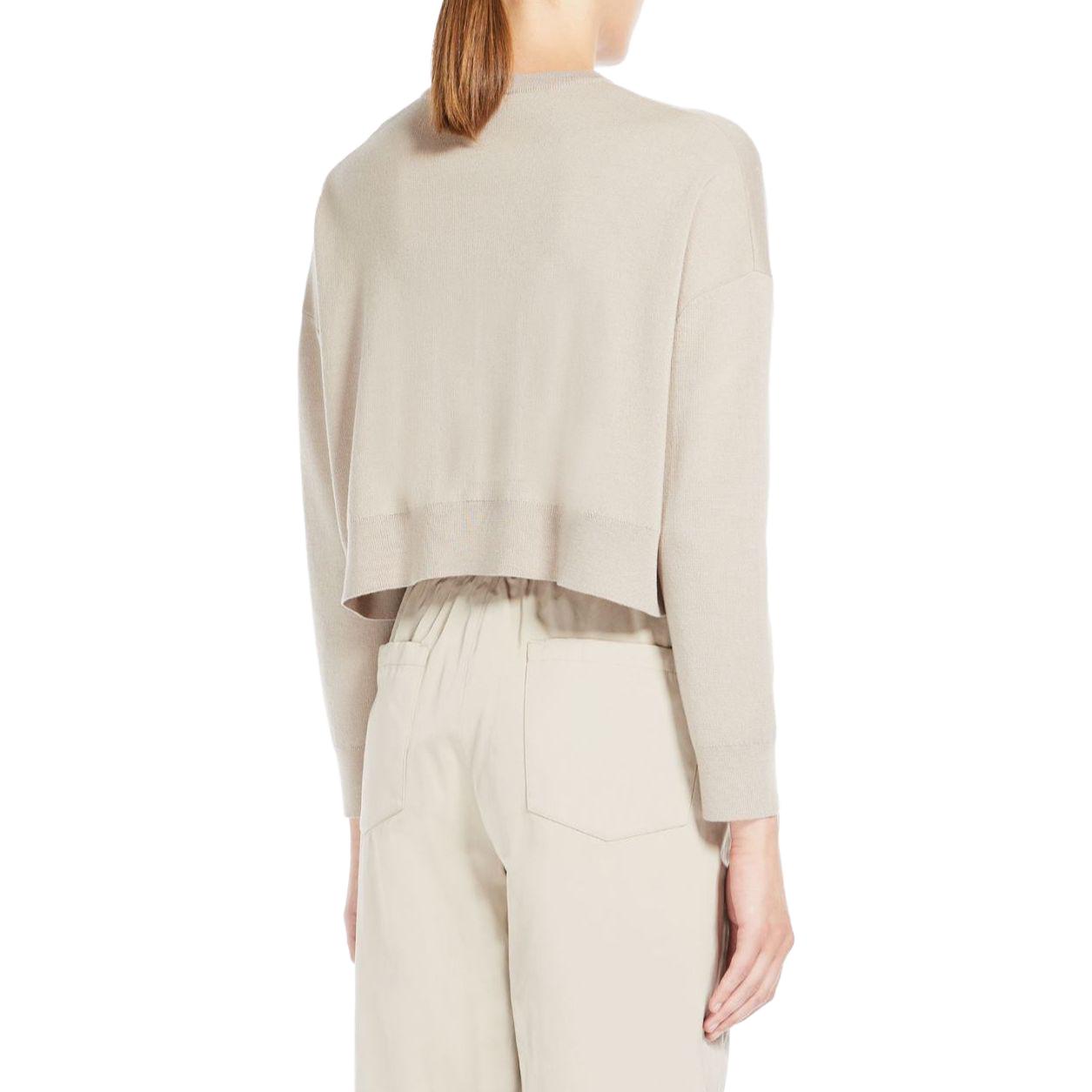 (Women) 'S Max Mara MaxMara SS23  Beige Long-Sleeve Crewneck Short Knit Sweater. 1366123906014-SIR 圖 6