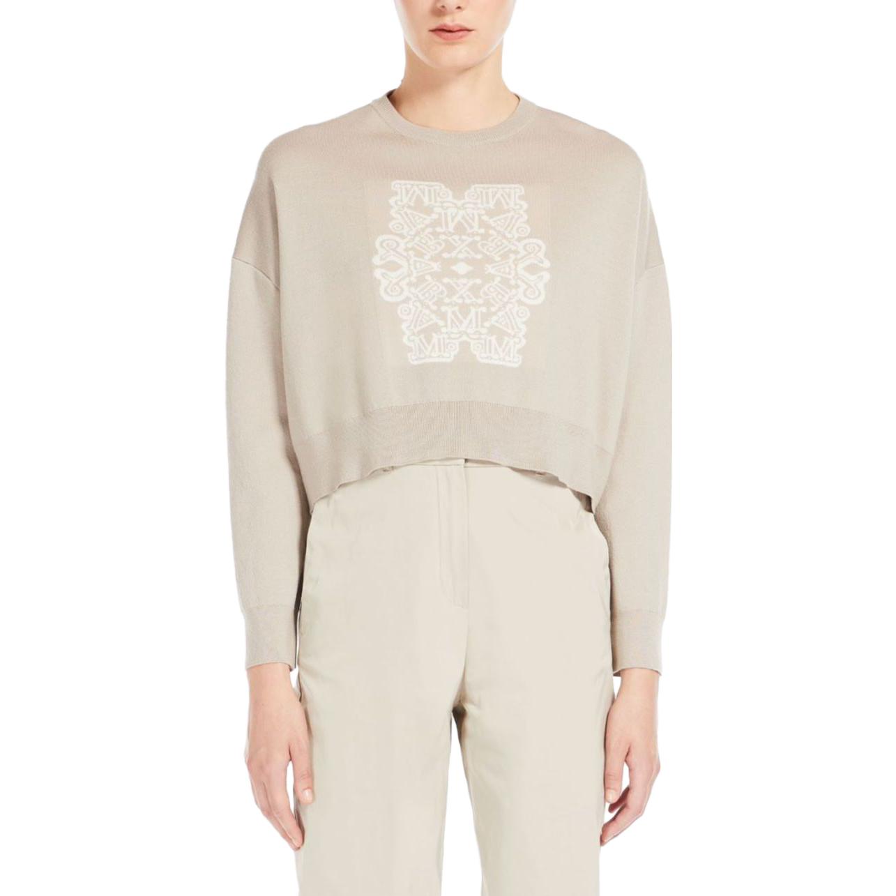 (Women) 'S Max Mara MaxMara SS23  Beige Long-Sleeve Crewneck Short Knit Sweater. 1366123906014-SIR 圖 7