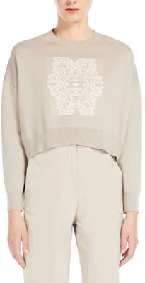 (W) ''S Max Mara MaxMara SS23 米色长袖圆领短款针织毛衣 1366123906014-SIR Sizing (W) ''S Max Mara MaxMara SS23 米色长袖圆领短款针织毛衣 1366123906014-SIR