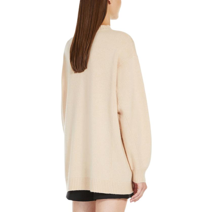 (Women) 'S Max Mara MaxMara SS23  Beige Wool-Blend Sweater Bard Digital Print Long Sleeve 1361143106015-BARD 圖 4