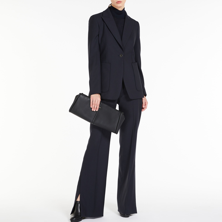 Lookbook (W) ''S Max Mara MaxMara SS23 高腰開叉喇叭褲 黑色 1131053106005-DENARO