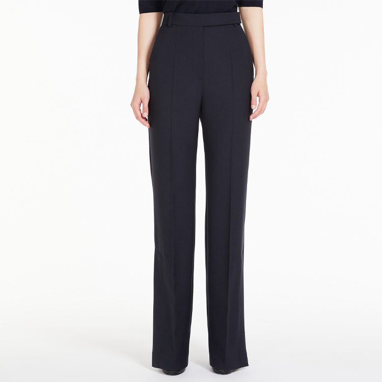 Shop (W) ''S Max Mara MaxMara SS23 高腰開叉喇叭褲 黑色 1131053106005-DENARO