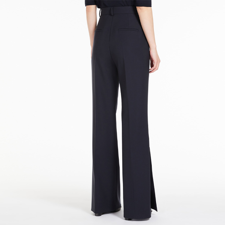 Purchase (W) ''S Max Mara MaxMara SS23 高腰開叉喇叭褲 黑色 1131053106005-DENARO