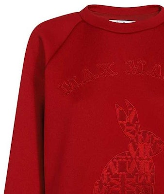 (W) ‘S Max Mara MaxMara SS23 レッド クルーネック ラビットプリント スウェットシャツ 2319210131600-001 Shop (W) ‘S Max Mara MaxMara SS23 レッド クルーネック ラビットプリント スウェットシャツ 2319210131600-001