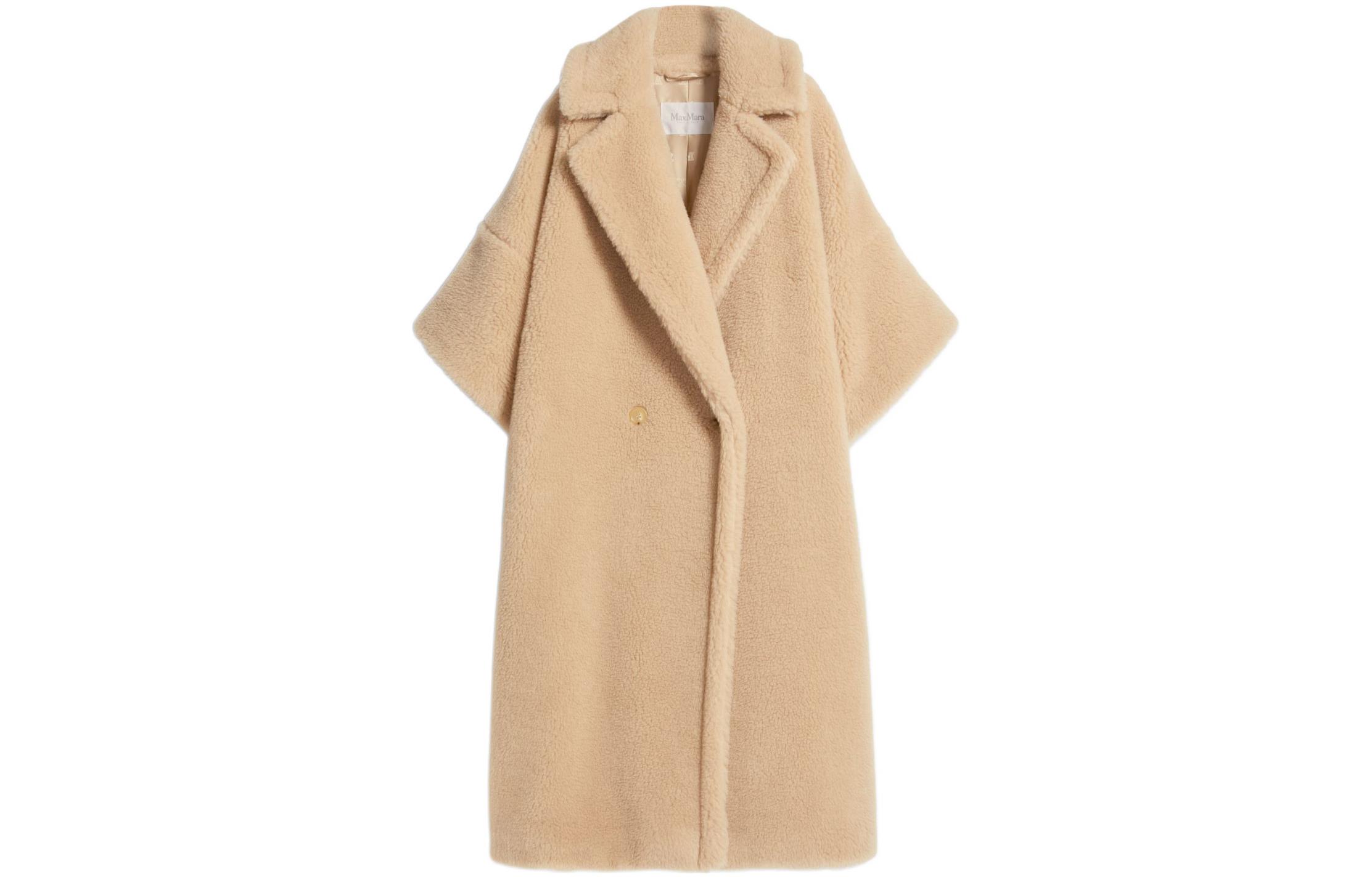(Women) 'S Max Mara MaxMara SS23  Teddy Bear Double-Breasted Belted Long Coat Brown. 2310110431600-PRIMO