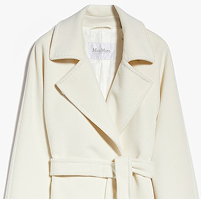(W) ''S Max Mara MaxMara SS23 白色長袖綁帶翻領大衣。 1016033306 Details for (W) ''S Max Mara MaxMara SS23 白色長袖綁帶翻領大衣。 1016033306
