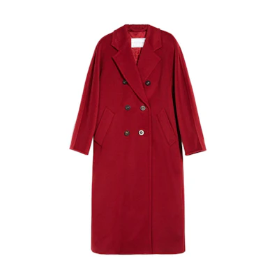 (Women) 'S Max Mara MaxMara SS23 Lunar New Year Red Double-Breasted Long Coat. 1011013106011-MADAME1