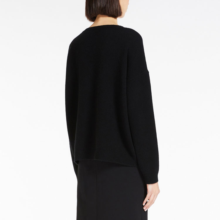 Purchase (Women) 'S Max Mara MaxMara SS23 Lunar New Year Panaria Logo Knit Crewneck Sweater Women Black. 2313611131600-PANARIA