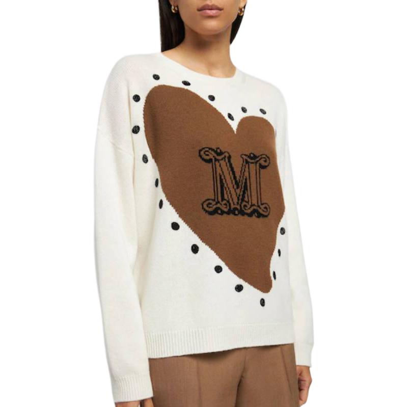 Purchase (W) ''S Max Mara MaxMara SS23 Panaria Logo針織圓領毛衣 女士米色款式. 1361113106-012