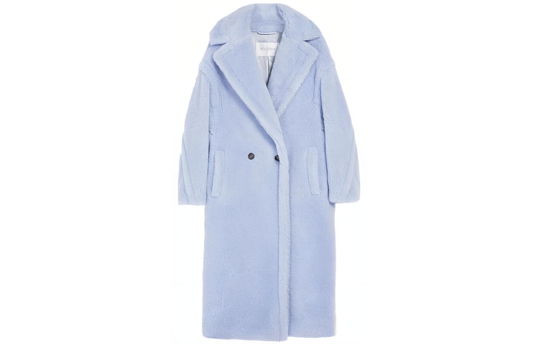 Order (W) 막스마라 SS23 테드걸 블루 미드길이 솔리드 컬러 코트. 1011033106007-TEDGIRL