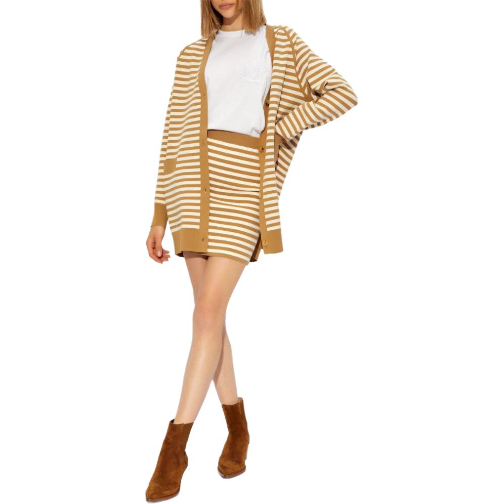 Purchase (W) 막스마라 SS24 화이트 로고 자수 반팔 크루넥 티셔츠 2421946021