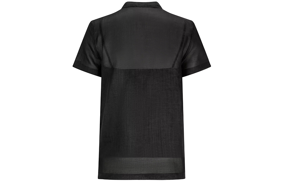 Lookbook (Women) 'S Max Mara MaxMara Studio  Black Button-Up Sleeveless Short-Sleeve Shirt 6261023106003-EBANO