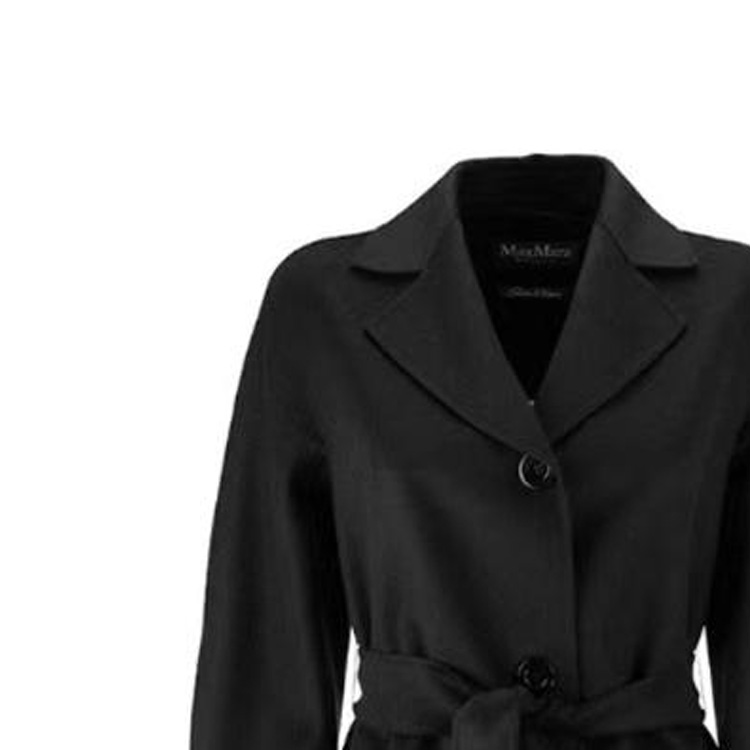 (Women) 'S Max Mara MaxMara Studio  Black Single-Breasted Belted Coat. 60110111-007 圖 3