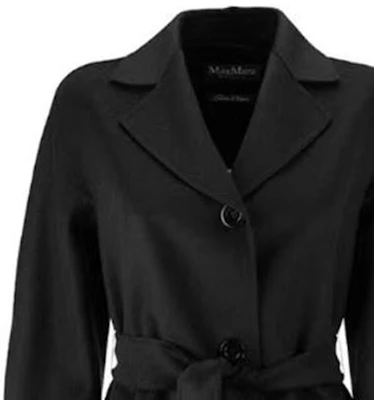 (Women) 'S Max Mara MaxMara Studio Black Single-Breasted Belted Coat. 60110111-007 Lookbook (Women) 'S Max Mara MaxMara Studio Black Single-Breasted Belted Coat. 60110111-007