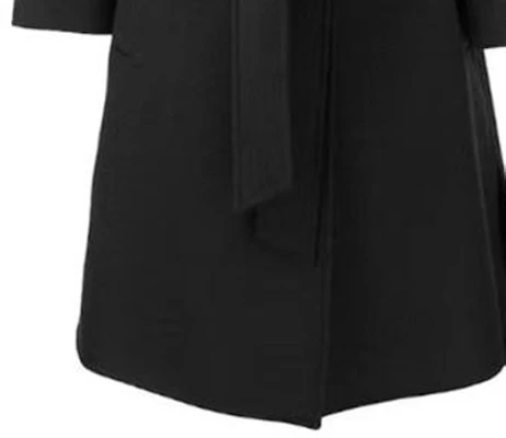 (Women) 'S Max Mara MaxMara Studio Black Single-Breasted Belted Coat. 60110111-007 Details for (Women) 'S Max Mara MaxMara Studio Black Single-Breasted Belted Coat. 60110111-007