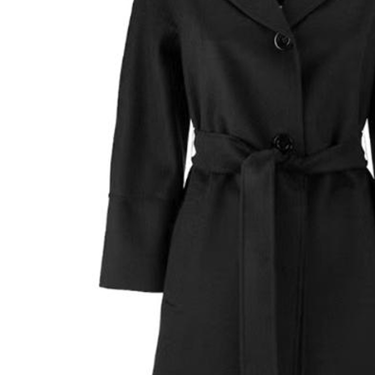 (Women) 'S Max Mara MaxMara Studio  Black Single-Breasted Belted Coat. 60110111-007 圖 7
