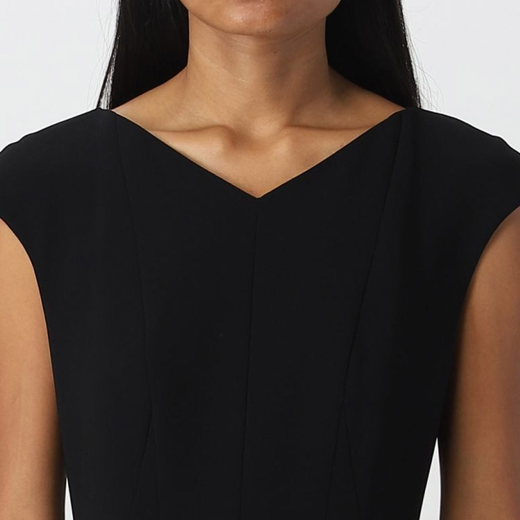 Sizing (Women) 'S Max Mara MaxMara Studio  Black Sleeveless High-Waist Long Dress 2362260539600-001
